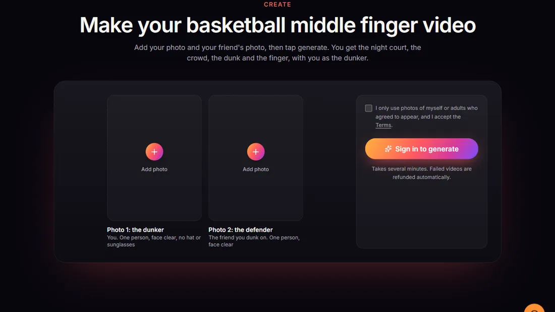 The Basketball Middle Finger AI generator